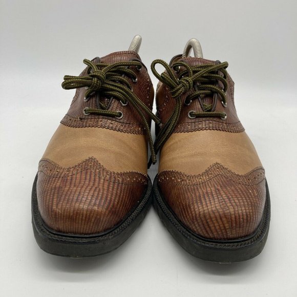 FootJoy Myjoys Wingtip Oxford Golf Shoes - Picture 8 of 9